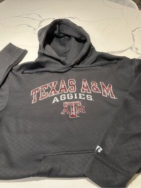 Russell Athletic Texas A&M Aggies Charcoal Gray Hooded Sweatshirt